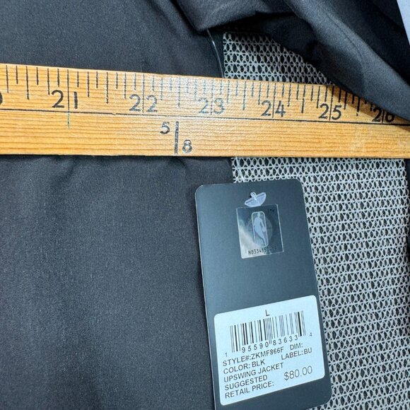 NBA Licensed Apparel Upswing Jacket Mens L Black & White Lightweight Windbreaker - Picture 7 of 9